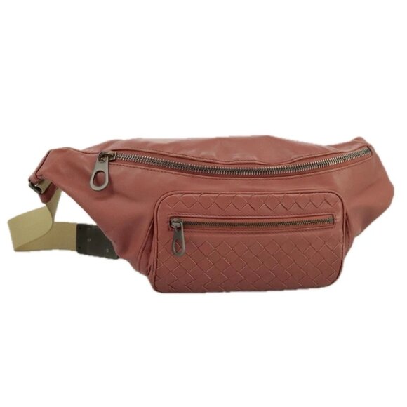 BOTTEGA VENETA Waist bag Leather Pink Auth - Picture 1 of 15